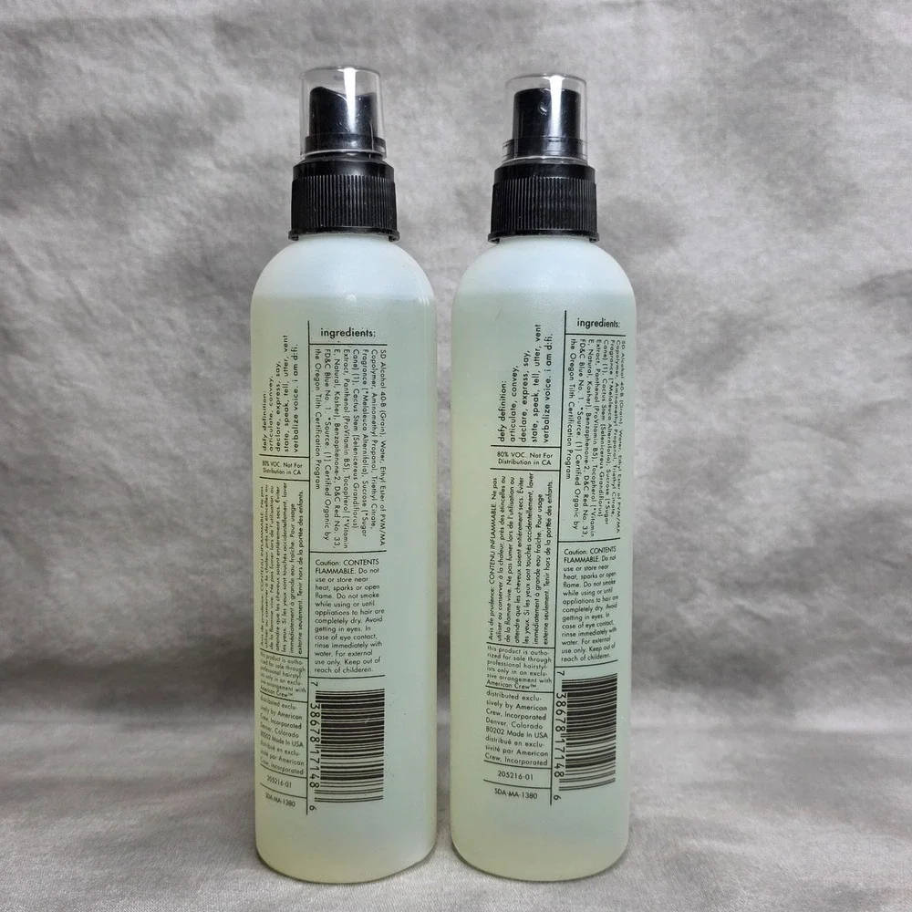 (X2) American Crew d:fi Firm Hold Hairspray‎ 8.45 fl oz